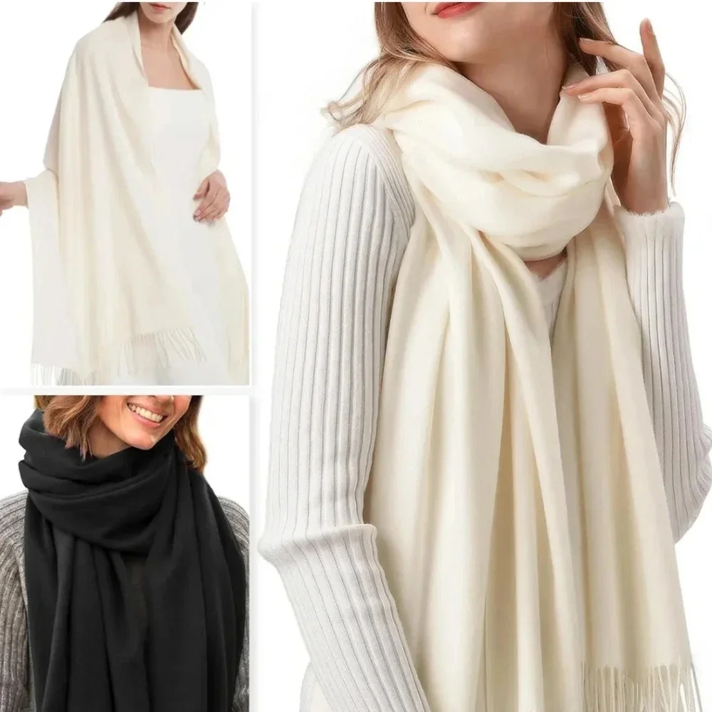 Winter Scarf for Women Pashmina Shawl Wraps Cashmere Feel Warm Fashion Blanket S - Picture 4 of 7